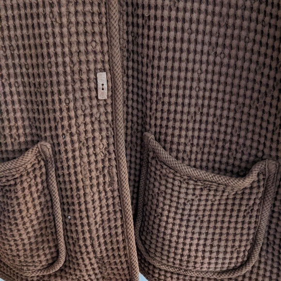By JJ Jacket Brown Waffle Weave Unlined Large - Picture 3 of 5